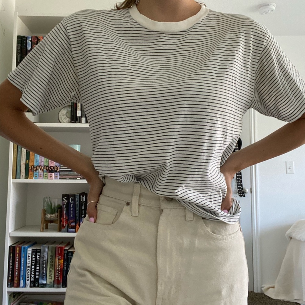 Brandy Melville Aleena Striped Tee